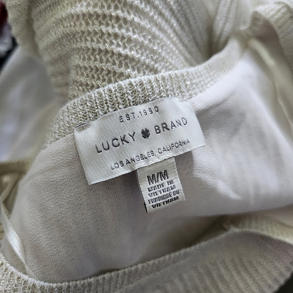 Lucky Brand Golden Metallic Shimmer Layered Shirt - Picture 4 of 5